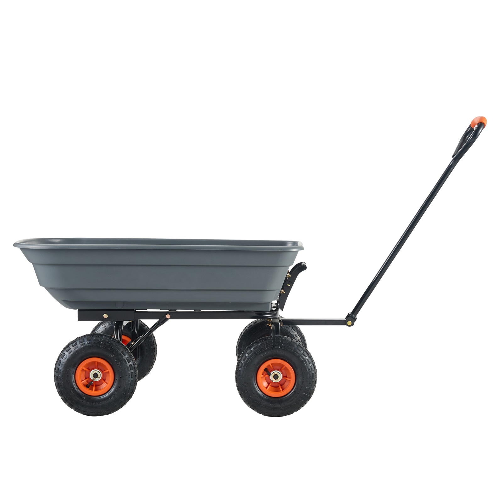 Poly Garden Dump Cart With Convertible Handle And Steel Frame_voghion.com